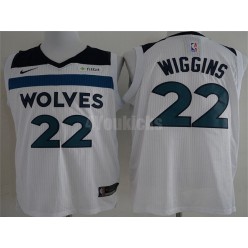 Minnesota Timberwolves #22 Andrew Wiggins White Nike Authentic Men Jersey
