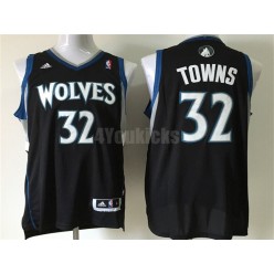 Minnesota Timberwolves #32 Karl-Anthony Towns Black New Revolution 30 Men Jersey