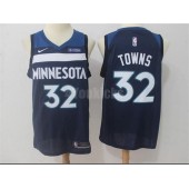 Minnesota Timberwolves #32 Karl-Anthony Towns Navy Blue Nike Swingman Men Jersey