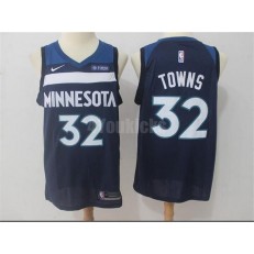 Minnesota Timberwolves #32 Karl-Anthony Towns Navy Blue Nike Swingman Men Jersey