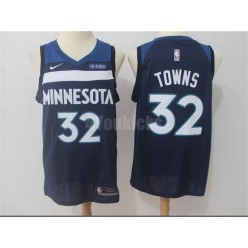 Minnesota Timberwolves #32 Karl-Anthony Towns Navy Blue Nike Swingman Men Jersey