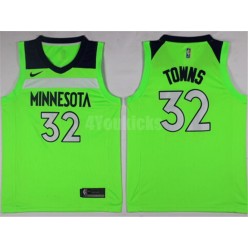 Minnesota Timberwolves #32 Karl-Anthony Towns New Green 2017-2018 Nike Swingman Stitched Men Jersey