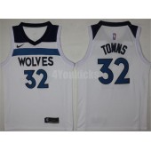 Minnesota Timberwolves #32 Karl-Anthony Towns New White 2017-2018 Nike Swingman Stitched Men Jersey