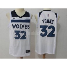 Minnesota Timberwolves #32 Karl-Anthony Towns White Nike Swingman Men Jersey