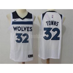 Minnesota Timberwolves #32 Karl-Anthony Towns White Nike Swingman Men Jersey