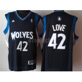 Minnesota Timberwolves #42 Kevin Love Black New Revolution 30 Men Jersey