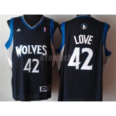Minnesota Timberwolves #42 Kevin Love Black New Revolution 30 Men Jersey