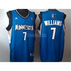 Minnesota Timberwolves #7 Derrick Williams Blue New Revolution 30 Men Jersey