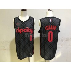 Portland Trail Blazers #0 Damian Lillard Black City Edition Nike Swingman Men Jersey