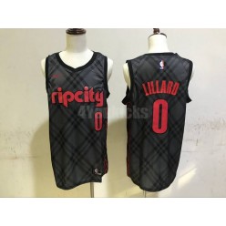 Portland Trail Blazers #0 Damian Lillard Black City Edition Nike Swingman Men Jersey