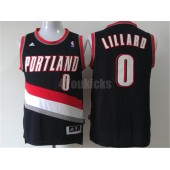 Portland Trail Blazers #0 Damian Lillard Black New Revolution 30 Men Jersey