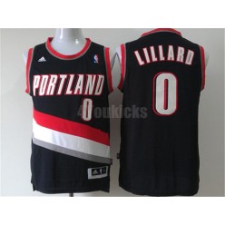 Portland Trail Blazers #0 Damian Lillard Black New Revolution 30 Men Jersey