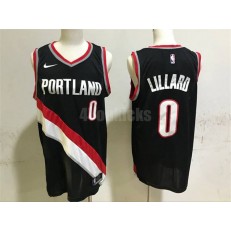 Portland Trail Blazers #0 Damian Lillard Black Nike Men Jersey