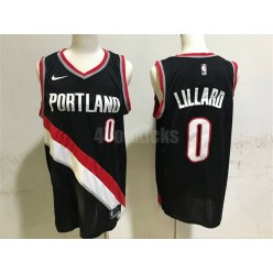 Portland Trail Blazers #0 Damian Lillard Black Nike Men Jersey