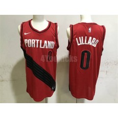 Portland Trail Blazers #0 Damian Lillard Red Nike Men Jersey