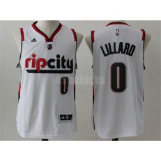 Portland Trail Blazers #0 Damian Lillard White Rip City Swingman Men Jersey