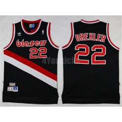 Portland Trail Blazers #22 Clyde Drexler Black Hardwood Classics Soul Swingman Throwback Men Jersey