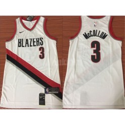 Portland Trail Blazers #3 C.J. McCollum White Nike Men Jersey