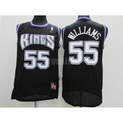 Sacramento Kings #55 Jason Williams Black Throwback Men Jersey
