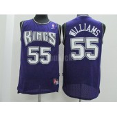 Sacramento Kings #55 Jason Williams Purple Throwback Men Jersey