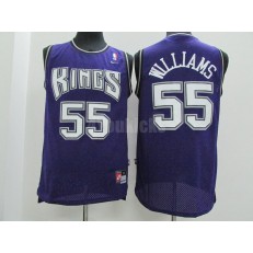 Sacramento Kings #55 Jason Williams Purple Throwback Men Jersey
