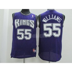 Sacramento Kings #55 Jason Williams Purple Throwback Men Jersey