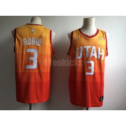 Utah Jazz #3 Trey Burke Multi-Color City Edition Nike Swingman Men Jersey