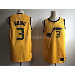 Utah Jazz #3 Trey Burke Yellow Swingman Nike Men Jersey