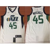 Utah Jazz #45 Donovan Mitchell White Nike Swingman Men Jersey