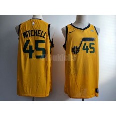 Utah Jazz #45 Donovan Mitchell Yellow Swingman Nike Men Jersey
