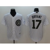 MLB Chicago Cubs #17 Kris Bryant White 2018 Memorial Day Cool Base Men Jersey