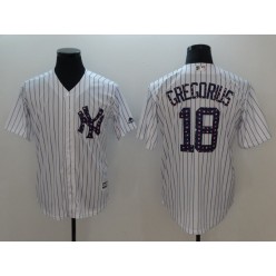 MLB New York Yankees #18 Didi Gregorius White 2018 Stars & Stripes Cool Base Men Jersey