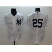 MLB New York Yankees #25 Gleyber Torres No Name White Cool Base Men Jersey