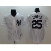 MLB New York Yankees #25 Gleyber Torres White Cool Base Men Jersey