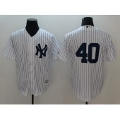 MLB New York Yankees #40 Luis Severino No Name White Cool Base Men Jersey