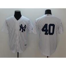 MLB New York Yankees #40 Luis Severino No Name White Cool Base Men Jersey
