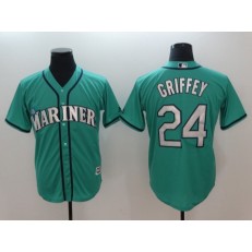 MLB Seattle Mariners #24 Ken Griffey Jr. Green Alternate Cool Base Men Jersey