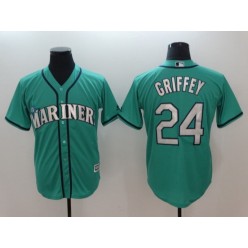 MLB Seattle Mariners #24 Ken Griffey Jr. Green Alternate Cool Base Men Jersey