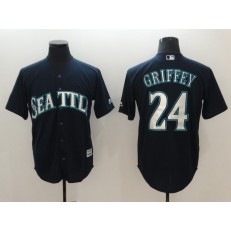 MLB Seattle Mariners #24 Ken Griffey Jr. Navy Cool Base Men Jersey