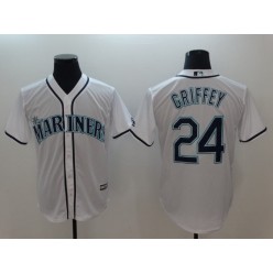 MLB Seattle Mariners #24 Ken Griffey Jr. White Cool Base Men Jersey
