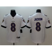 Baltimore Ravens #8 Lamar Jackson White Vapor Untouchable Limited Nike NFL Men Jersey