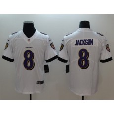 Baltimore Ravens #8 Lamar Jackson White Vapor Untouchable Limited Nike NFL Men Jersey