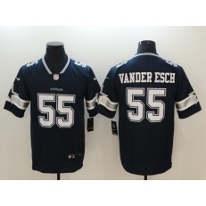 Dallas Cowboys #55 Leighton Vander Esch Navy Throwback Vapor Untouchable Limited Nike NFL Men Jersey
