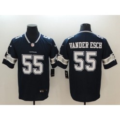 Dallas Cowboys #55 Leighton Vander Esch Navy Throwback Vapor Untouchable Limited Nike NFL Men Jersey