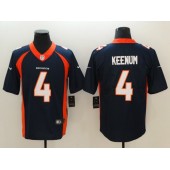Denver Broncos #4 Case Keenum Navy Vapor Untouchable Limited Nike NFL Men Jersey