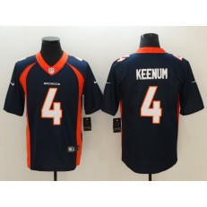 Denver Broncos #4 Case Keenum Navy Vapor Untouchable Limited Nike NFL Men Jersey