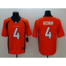 Denver Broncos #4 Case Keenum Orange Vapor Untouchable Limited Nike NFL Men Jersey