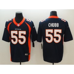 Denver Broncos #55 Bradley Chubb Navy Vapor Untouchable Limited Nike NFL Men Jersey