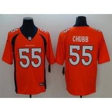 Denver Broncos #55 Bradley Chubb Orange Vapor Untouchable Limited Nike NFL Men Jersey