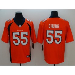 Denver Broncos #55 Bradley Chubb Orange Vapor Untouchable Limited Nike NFL Men Jersey